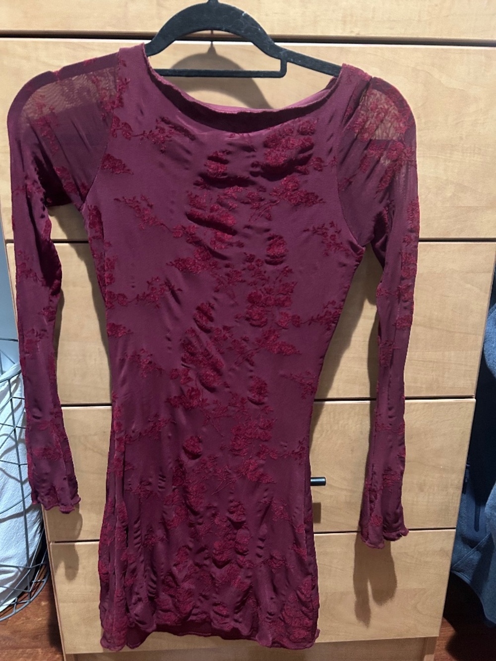 Motel Mini Dress in red lace